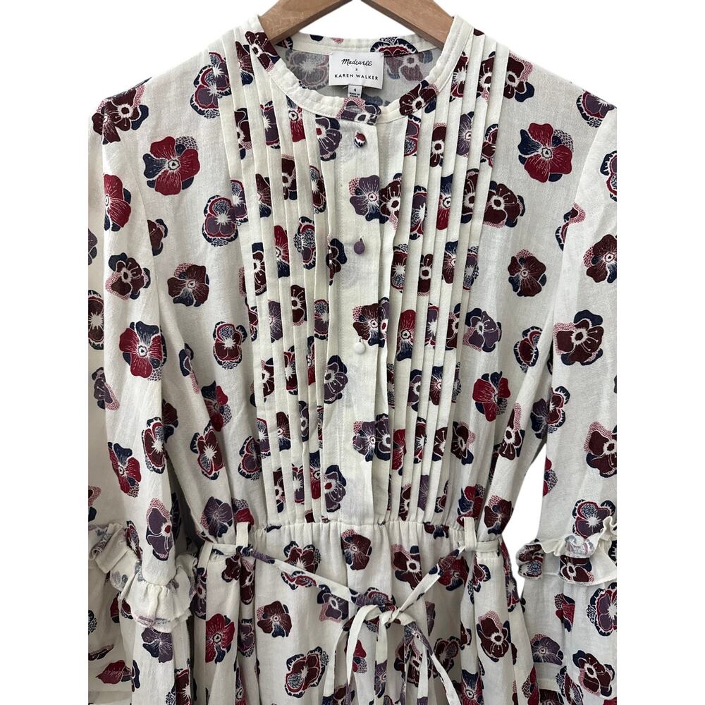 Madewell x Karen Walker Fantasia Floral Pleated Midi Dress Size 4 - Picture 11 of 11